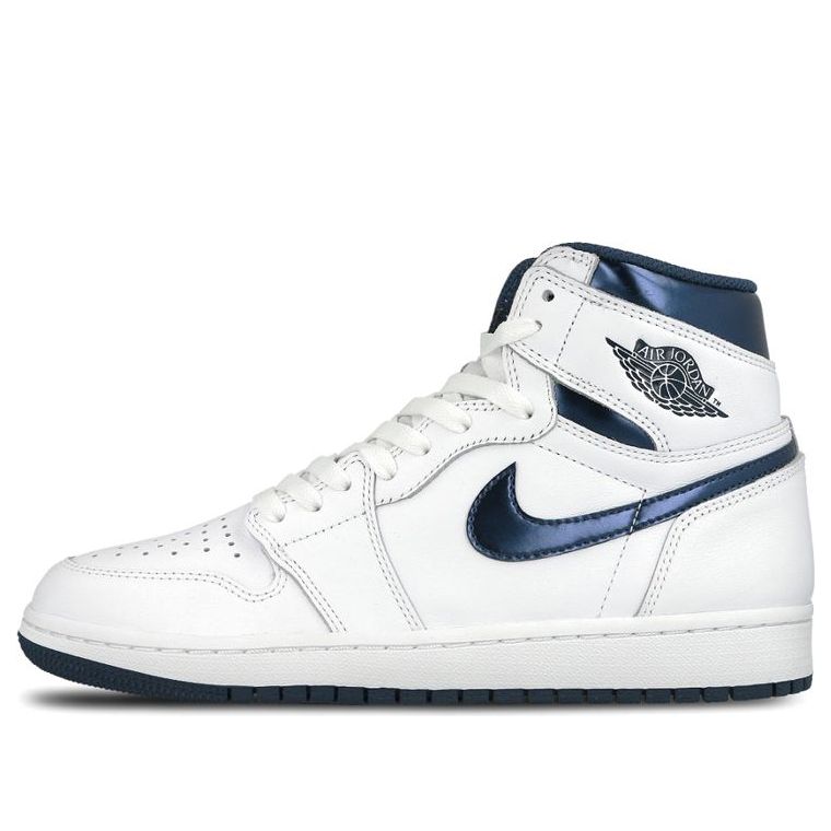 Air Jordan 1 Retro High OG 'Metallic Navy'  555088-106 Signature Shoe